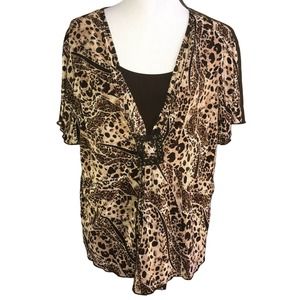 BRITTANY BLACK SHORT SLEEVE STRETCH TOP